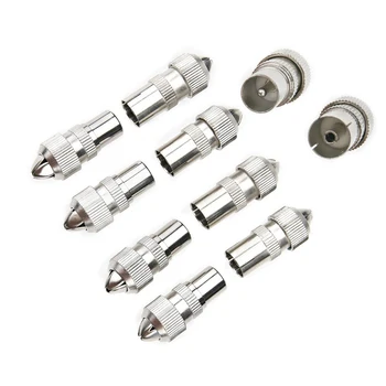 

Practical Boutique 10pcs (5 x Male, 5 x Female)TV Aerial Coaxial Cable Connectors Adaptor
