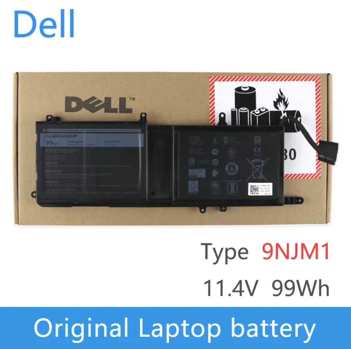 Аккумулятор 9NJM1 для ноутбука Dell Alienware 15 R3 R4 17 R5 Series Notebook P31E P69F 44T2R HF250 MG2YH 11 4 V 99WH |