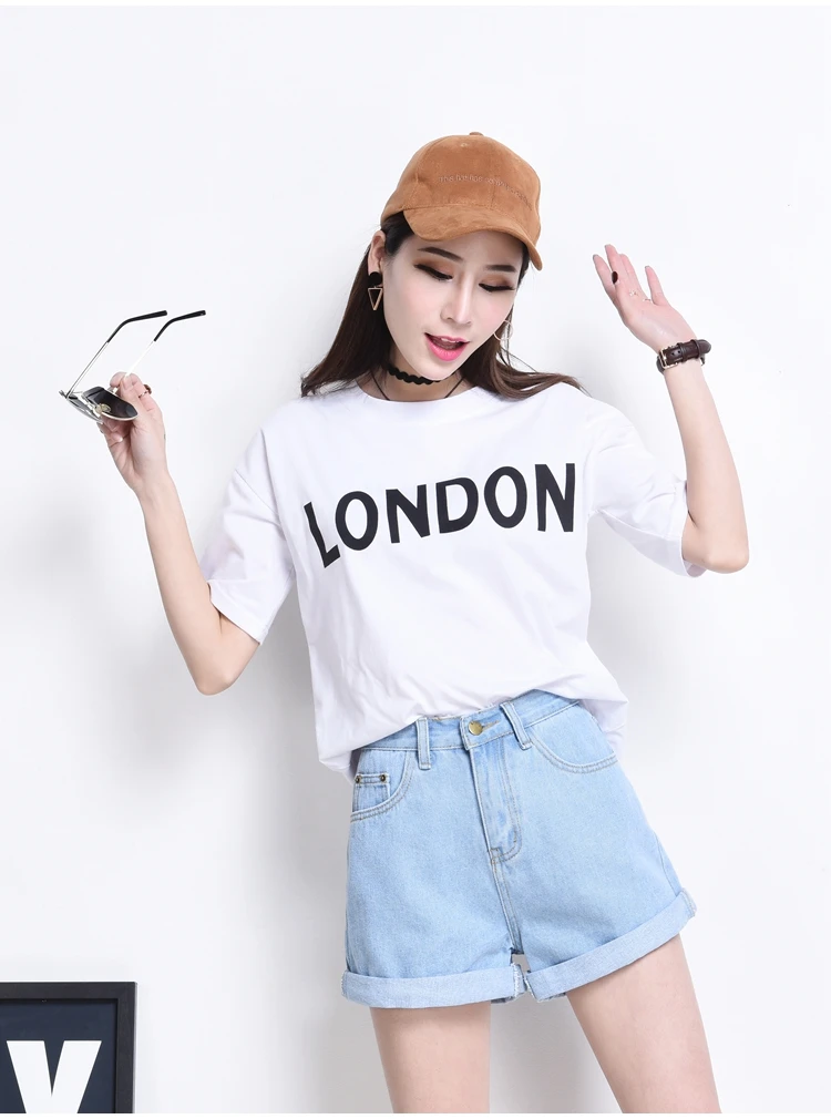 Photo Shoot Denim Shorts Female Summer Korean-style Loose-Fit Students CHIC High-waisted Wide-Leg Crimping with Holes Hot Pant