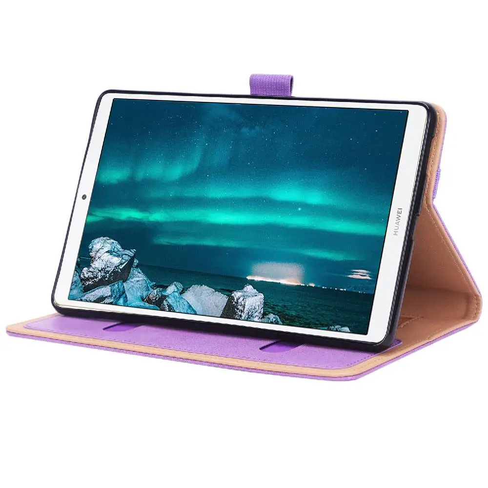 Studyset для HUAWEI M6 8,4 дюймов ретро PU кожаный защитный чехол для планшета с картой фиксирующий кронштейн функция сна