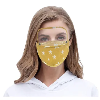 

Adult Unisex Face Mask Washable Reusable Face Mask With Filter And Detachable Eye Shield Washable Face Cover Mascarilla