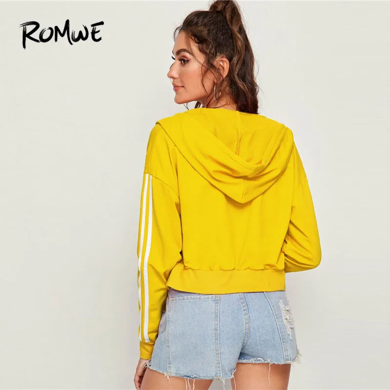 romwe cropped hoodie