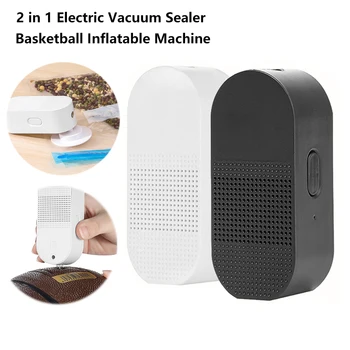 

Electric Vacuum Sealer Basketball Inflatable Machine 2 in 1 Portable Mini Handheld Food Packaging Machine including 5pcs bags
