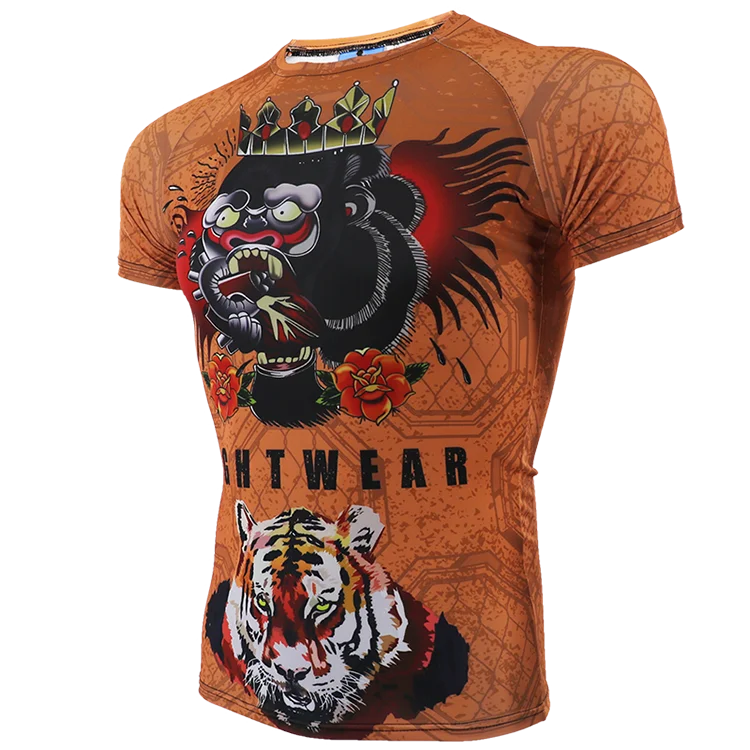 Jiu Jitsu Rashguard Muay Thai мужские боксёрские ММА футболки футболка для занятий спортом боевые искусства Муай Тай Боевые черные футболки ММА