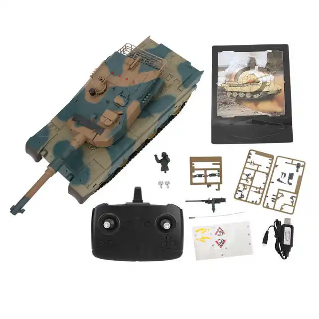 1:24 Scale 2.4G RC Tank Remote Control Car Model On Radio Control World War Military Tank Children's Toys For Boys Kids Gift