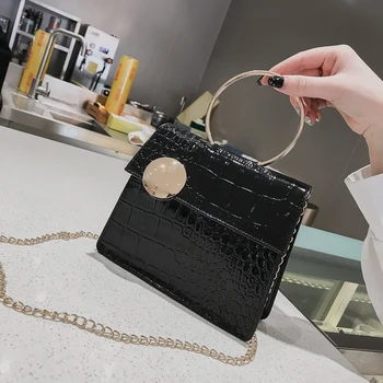 

Small Women's Designer Handbag Crocodile pattern Chain Shoulder Messenger Bag 2020 Fashion New Tote bag Bolsos Mujer