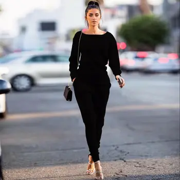 

2Pcs Women Tracksuit Hoodies Sweatshirt Pants Sets Sport Lounge Wear Casual Suit