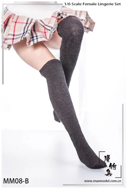 1/6 Manmodel MM08 Female Cotton Stockings Long Socks Clothes Fit 12'' Figure