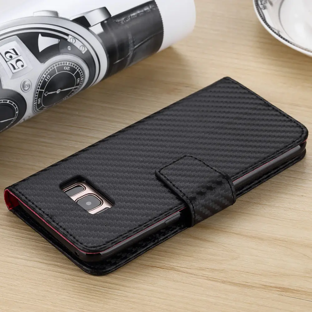 LAPOPNUT чехол из волоконного волокна для samsung Galaxy S10 Plus S9 S8 Note 9 10 S10e S7 Edge с пряжкой и откидной крышкой, кожаный чехол-портмоне в деловом стиле