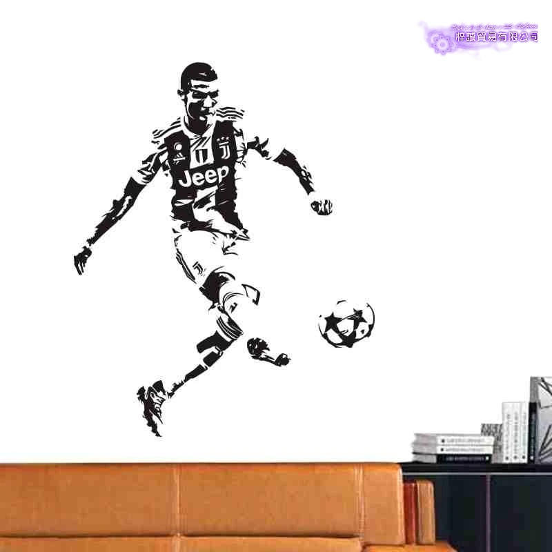 C Ronaldo Football Player Wall Sticker Sports Decal Kids Room Decoration Posters Vinyl Car Soccer | Дом и сад