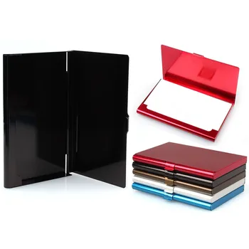 

Creative Business Card Case Stainless Steel Aluminum Holder Metal Box Cover Credit Men Business Card Holder Metal Wallet #L20