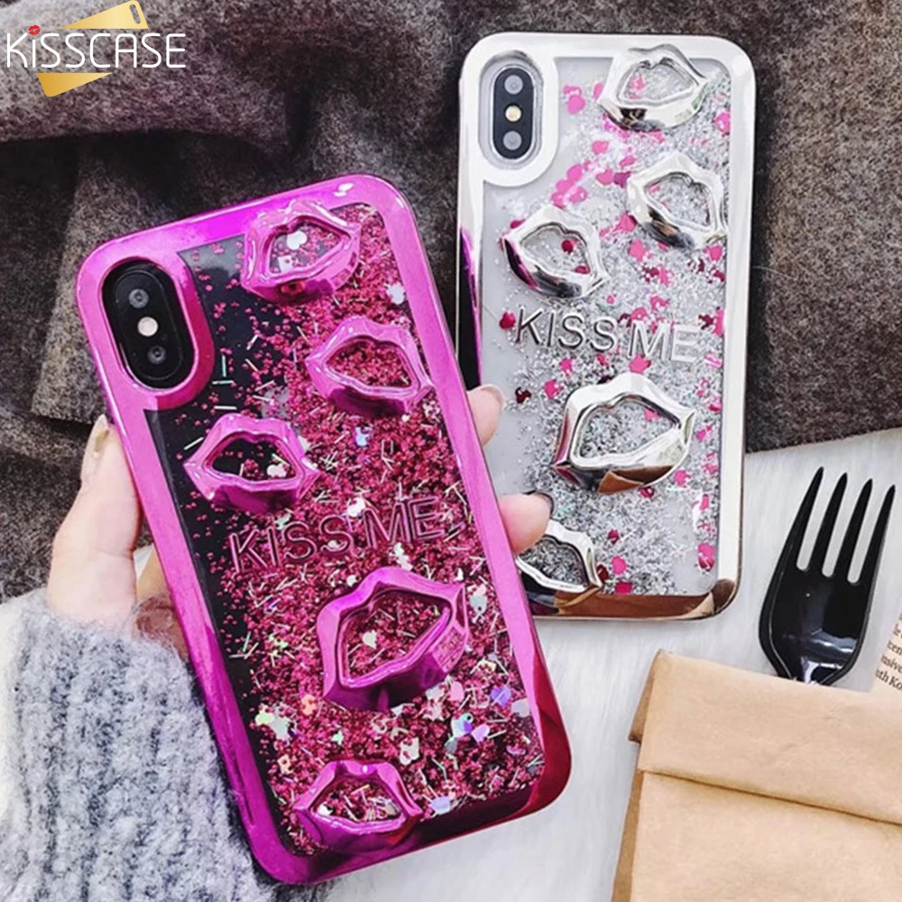 Чехол KISS ME для iPhone XS XR X XSMAX 7 8 6 6S мягкий силиконовый чехол с губами и динамической