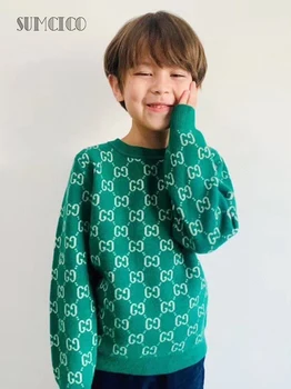 

Pre-sale Kids Sweater Boys Girls Knitted Top Wool Sweater with Jacquard Soft Warm Age2-12Y