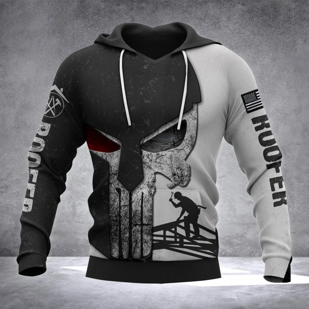 

Tessffel Punisher Roofer Worker 3D Printed Men's Hoodies Skull Zipper Jacket NewFashion Autumn/Winter Unisex Style-8