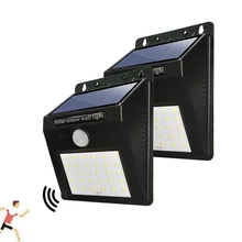 Наружные настенные лампы на солнечных батареях, светодиодный светильник для крыльца, 30 светодиодный s PIR датчик движения, IP65 дорожка, садовая лампа для автоматического включения/выключения