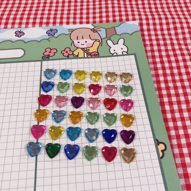 3D Shining LOVE Diamond Stickers Beautiful Sticker Toys For Children On Scrapbook Phone Laptop Gifts Cute Stationary A Each small 10mm