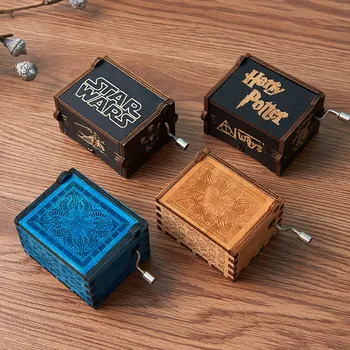 

Wooden Box Queen friends Anonymity Carved Gift MY Star Hand Present Castle Christmas Wife Beast Music Theme Ball Potter