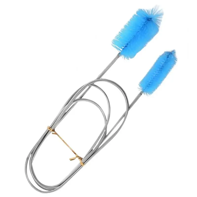 155cm Aquarium Tube Cleaning Brush Double Ended Water Filter Hose Pipe Cleaner Air Tube Nylon Aquarium Water Filter Clean Brush - Цвет: Синий