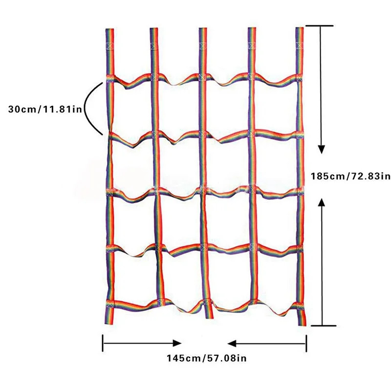 Уличная Радужная сетчатая лента для скалолазания, Аксессуары для тренировок, скалолазания, детская спортивная одежда