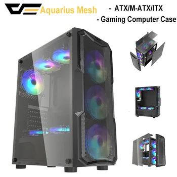 

DarkFlash Gaming Gamer Desktop Computer PC ATX/M-ATX/ITX Full Tower Cases USB3.0 DIY Aigo Chassis Storage Cabinet Tempered Glass