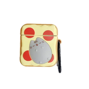 

Donut Toast Cat 3D Bluetooth Earphone Case for Airpods Cute Cover for Airpods 2 Silicone Protective Accessories Stereoscopic