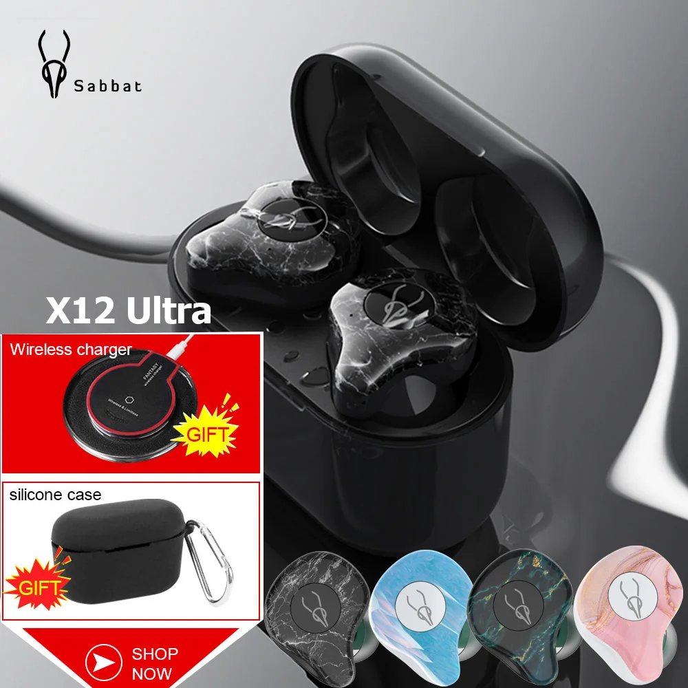 

Sabbat X12 Ultra TWS Earphone Wireless Earbuds Bluetooth 5.0 Headset IPX5 Waterproof APX-T Audio 3.7V In-Ear