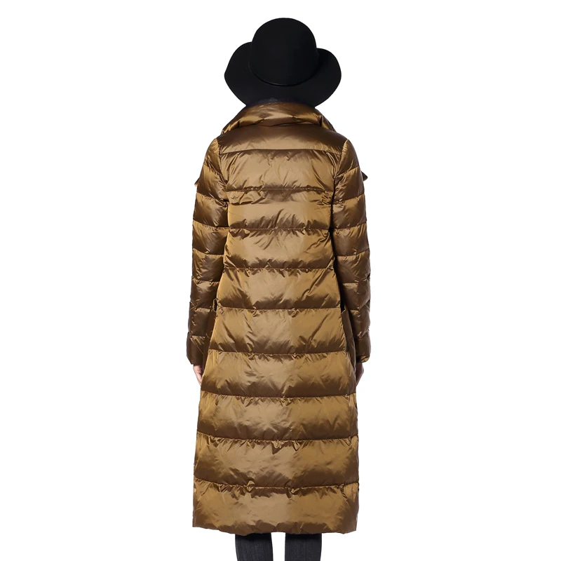 Fitaylor  Women Double Sided Down Long Jacket