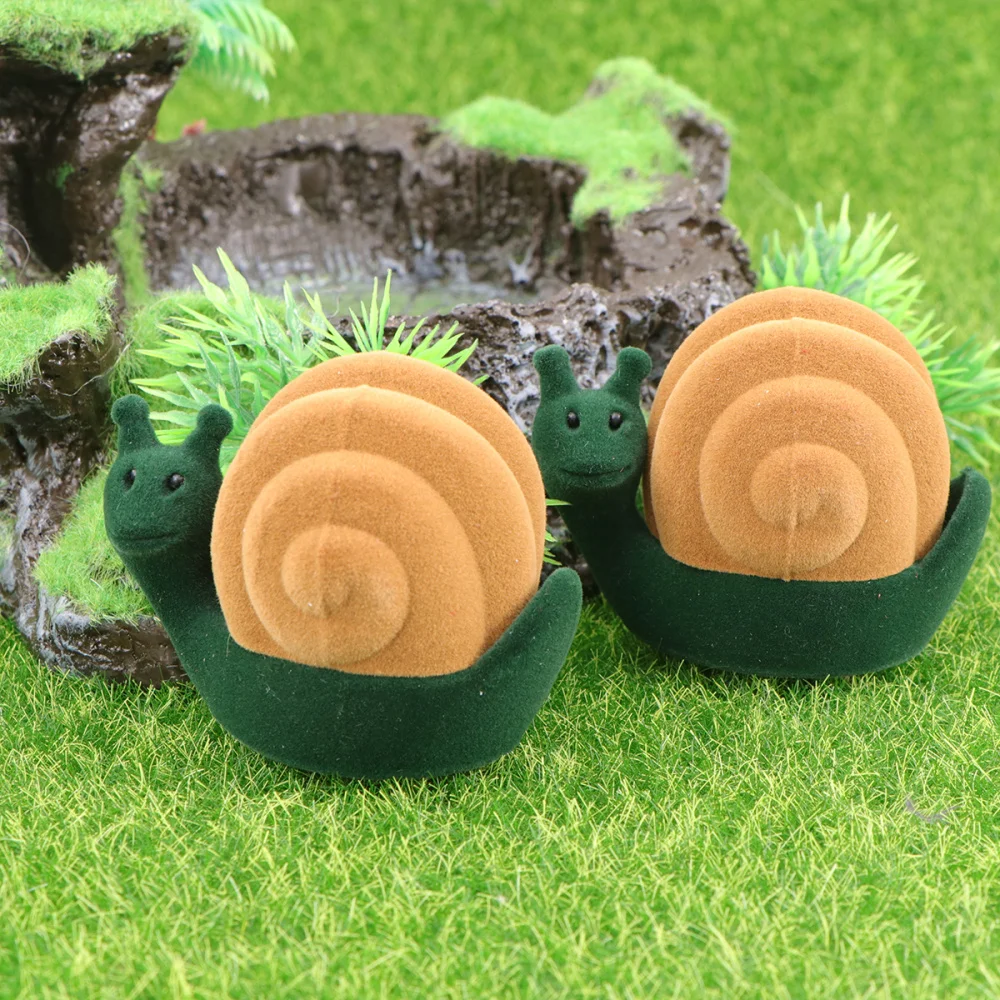 2 Pcs Ring Jewelry Storage Box Snail Shape Storage Case Stud Earrings Storage Organizer Unique Jewelry Packaging Box 2 Pcs Ring Jewelry Storage Box Snail Shape Storage Case Stud Earrings Storage Organizer Unique Jewelry Packaging Box