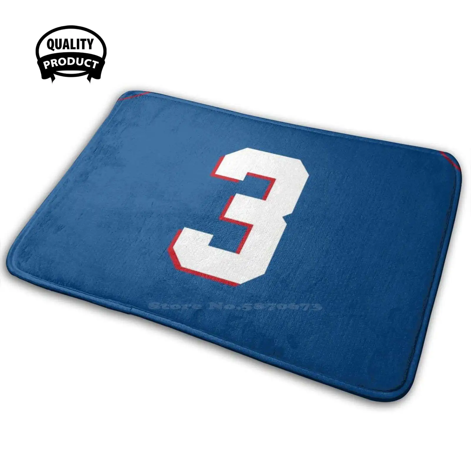 Allen Iverson 3 Blue Jersey Icon Edition 3D Articoli Per La Casa Mat Tappeto Tappeto Cuscino Basket Allen Iverson Iverson