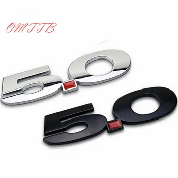 

NEW 3D Metal 5.0 Logo Emblem Badge Decal Car Sticker for Mustang Focus Mk 1 2 3 7 Mondeo Fiesta Kuga Ranger 5.0 Car Styling