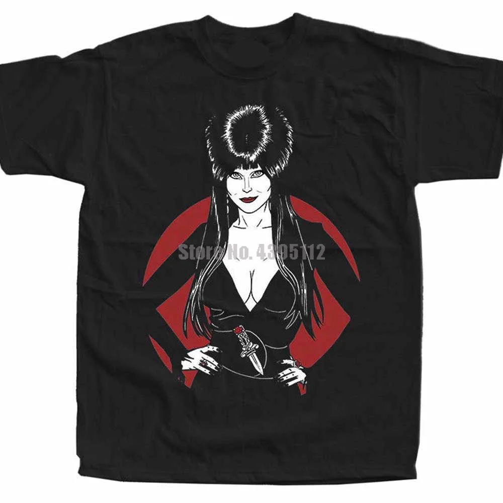 

Elvira Mistress Of The Dark Movie Poster Male Graphic Shirt Putin Shirt Men Retro Shirt Military T-Shirts Gift For A Man Lhgwno