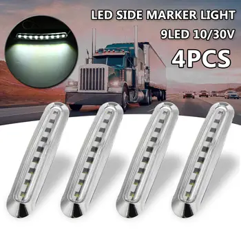 

4pcs 9LED Car SUV RV Truck Trailer Caravan Stop Reverse Side Marker Tail Light