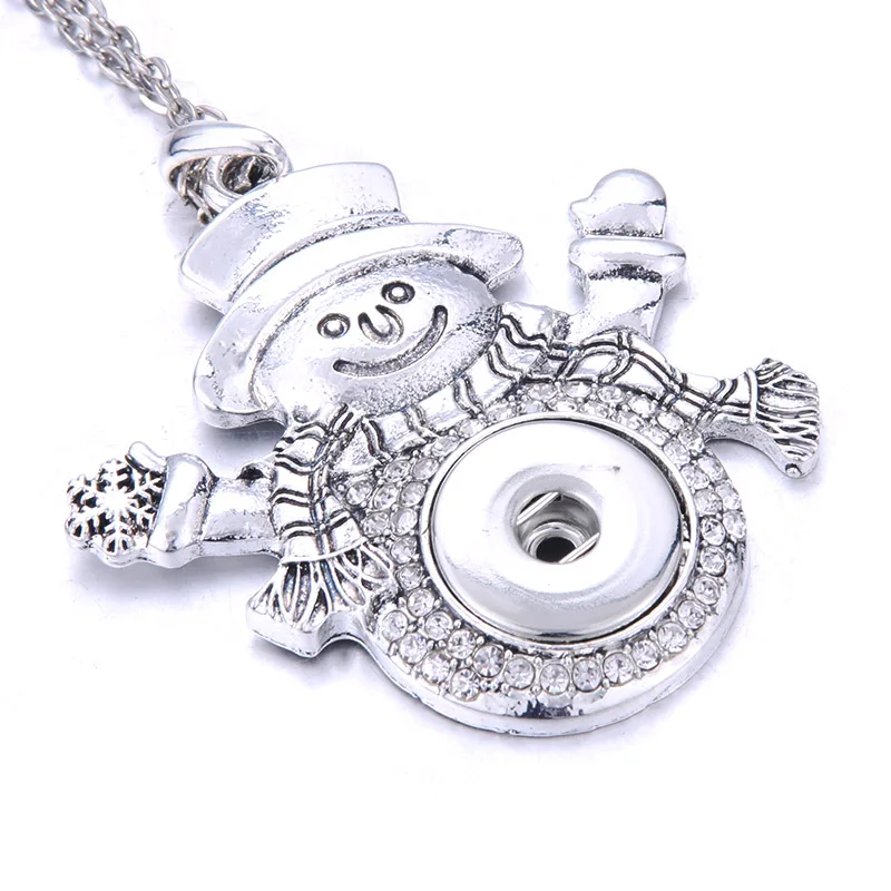 NewChristmasTreeSnapJewelryVintageMetalSnowmanDeerSnowflake