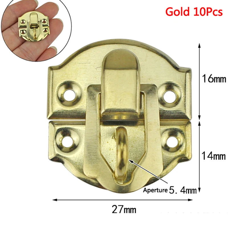 10 шт. 27*30 мм винтажные антикварные запоры с железным замком защелки для ювелирных изделий нагрудная коробка застежка для чемодана зажим застежка фурнитура