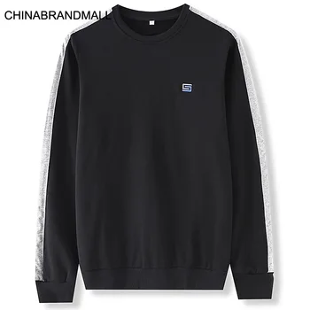 

Autumn Plus Fat Plus Size Length Sleeve Sweater Young Men Fat Man Round Neck Loose Backing Pullover Shirt Hip Hop Wind