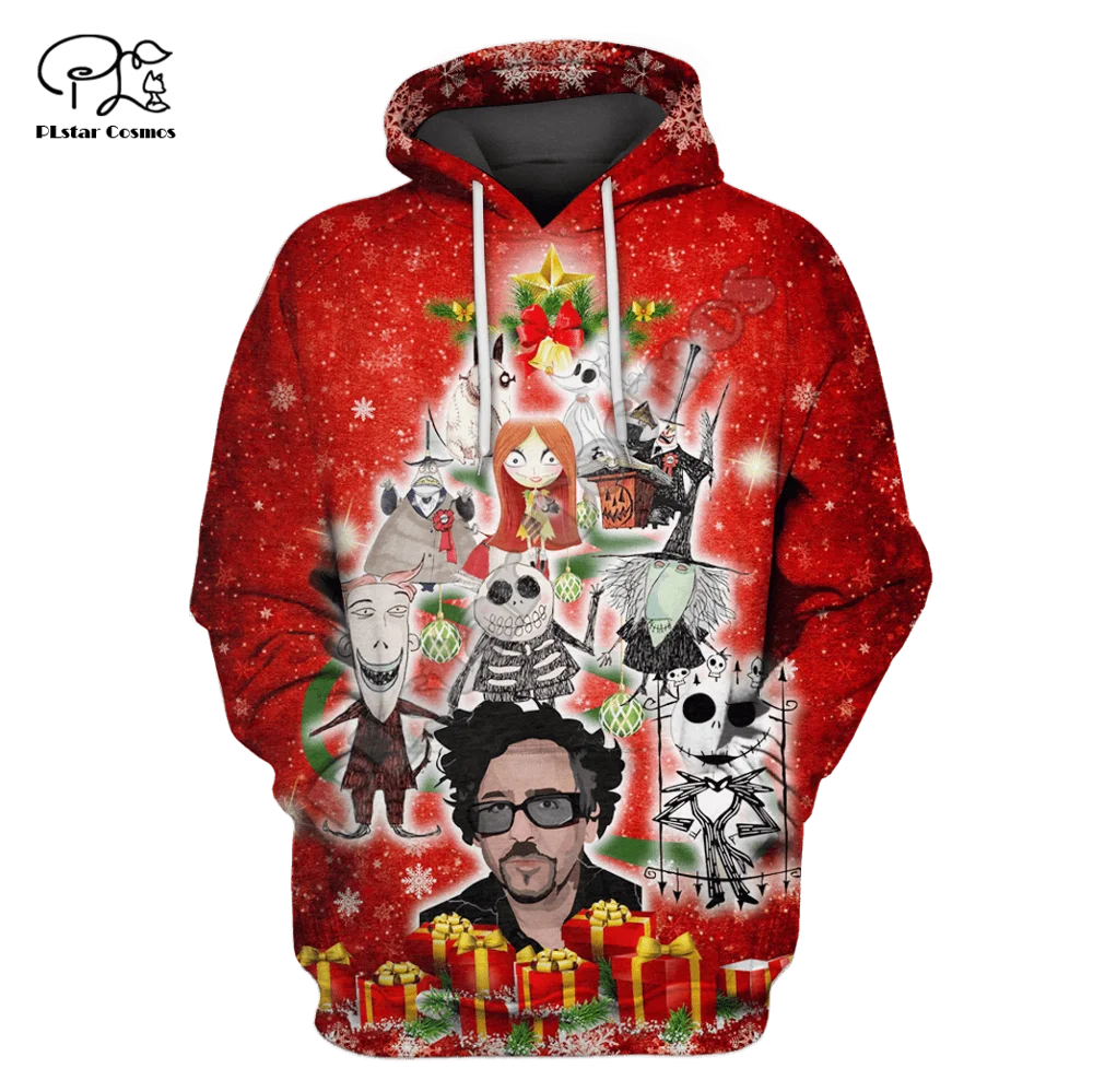 

Men Women Merry Christmas gift Costumes Print 3D Hoodies Funny Santa Jack Corpse Sweatshirt zipper jacket pullover