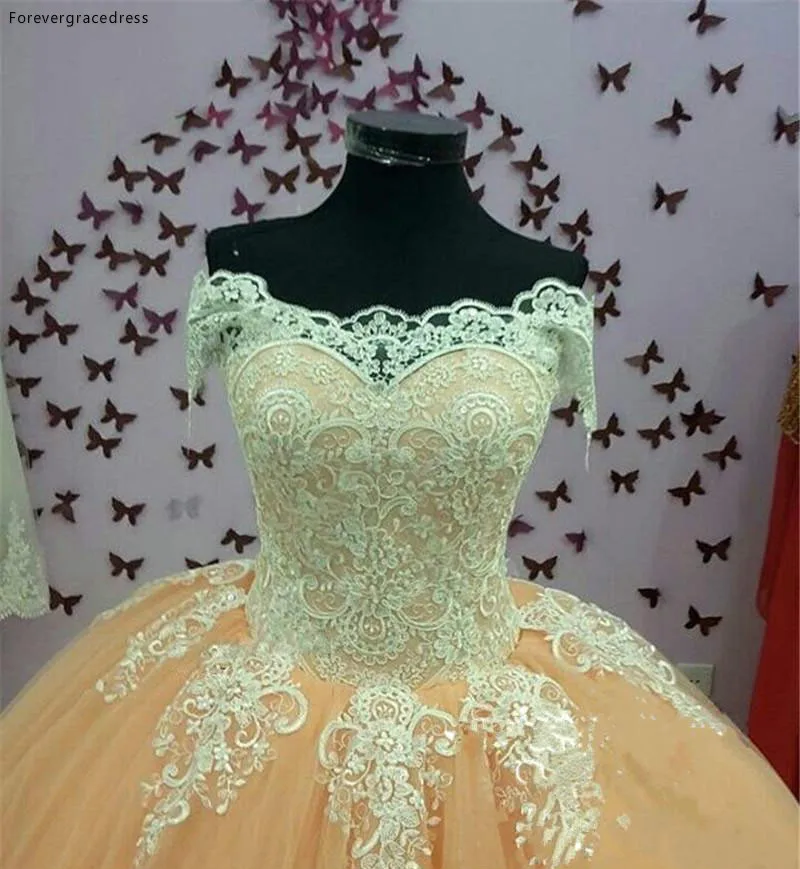 New Arrival 2017 Formal Party Quinceanera Dresses Elegant Ball Gowns Off Shoulders Exquisite Lace Appliqued Long Prom Arabic Turkey Brazil 199 (3)