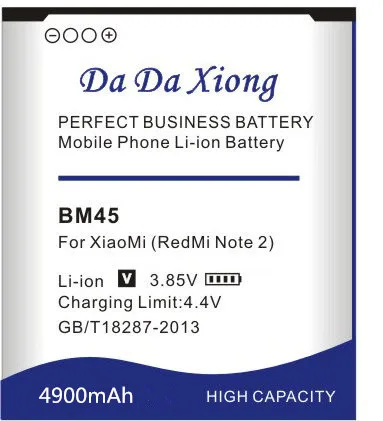 Аккумулятор Da Xiong 4900 мАч BM45 BM 45 для Xiaomi Redmi Note 2 аккумулятор Red Rice Prime Hongmi Note2|battery for