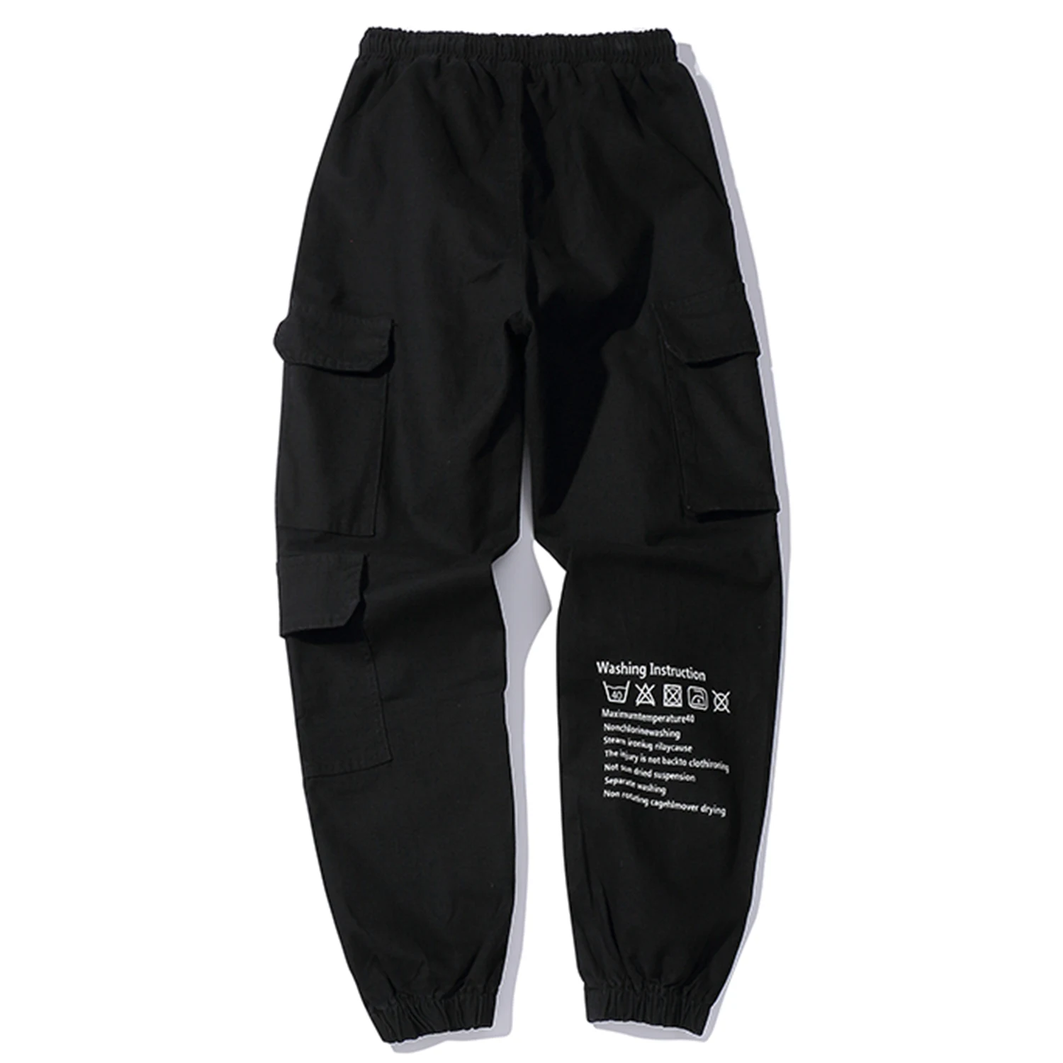 Aelfric Eden Letter Printed Pockets Mens Harem Cargo Pants Fashion Harajuku Hip Hop Casual Streetwear Male Joggers Trousers