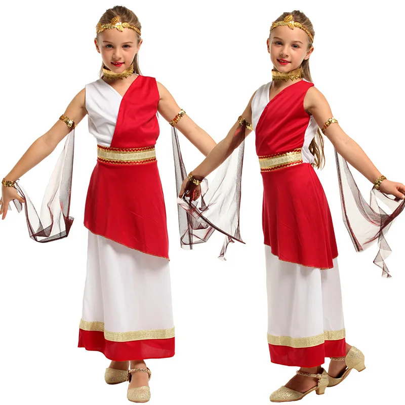 SATCOPY Children Kids Roman Greek Princess Goddess Venus Athena Costumes Halloween Purim Carnival Party Masquerade Role Play |