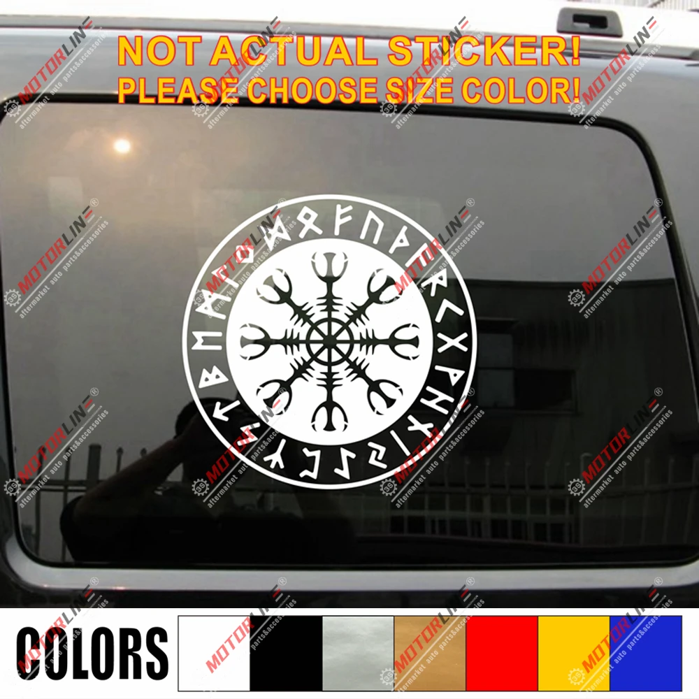 Helm Of Awe наклейка Vegvisir Viking Runic Odin Norse Vinyl Norway | Автомобили и мотоциклы