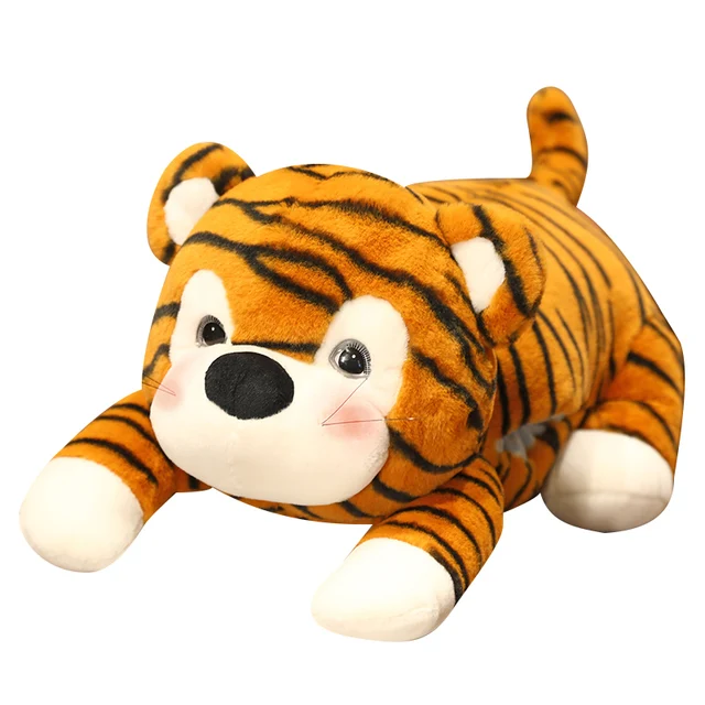 Cartoon three-in-one tiger pillow hand cover doll home decoration ornaments baby soothing playmate hand puppet animal plush toy 2