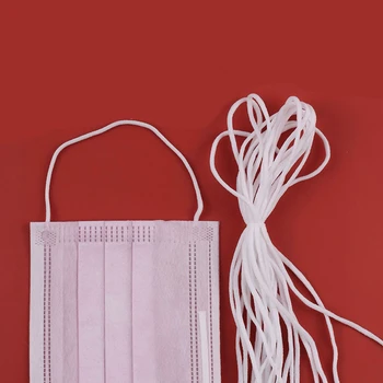 

New 3mm Disposable Earloop Face Mouth Masks Rope Round Elastic Band Mask Elastic Cord Elastic Bands Line for Make Mouth Masks