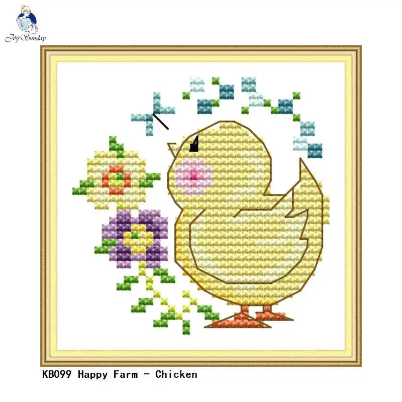 Joy Sunday Happy Farm Счетный крест 11CT 14CT сделай сам ручная работа печать ткань наборы для вышивки крестом вышивка украшение дома