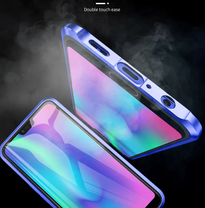 Для huawei Honor 10 Lite чехол 360, двусторонний металлический магнитный стеклянный Магнитный чехол, чехол для Honor 10 V10 10i, противоударный чехол