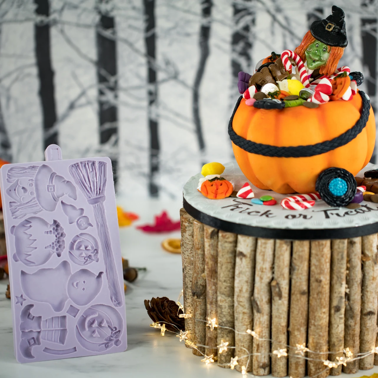 Halloween Pumpkin Head Ghost Mold Fondant Cake Decorating Mould
