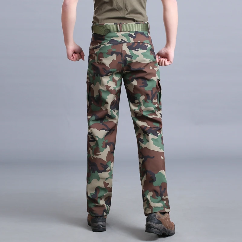 Охотник брюки карго Военная армия боевые брюки мужские уличные толстые теплые одежда тактические брюки