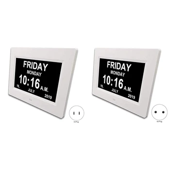 

7 Inch Digital Calendar Day Clock Large Clear Digits Display Alarm Clock with HD Digital Photo Frame