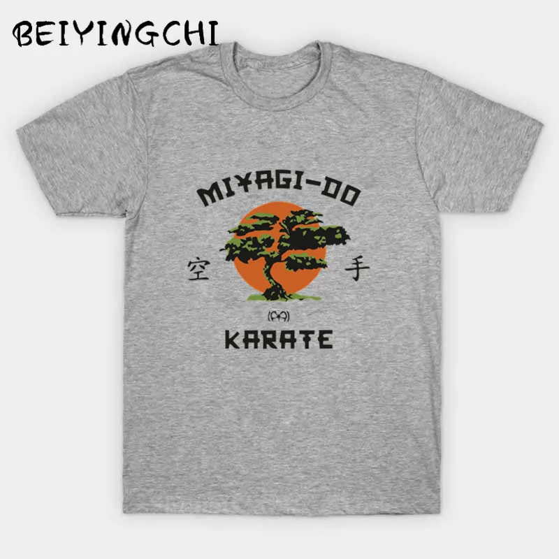 New Cobra Kai Retro Sleeve Kung Fu Tee Shirts Homme T Shirt Miyagi Do Bonsai Tree Karate Kid Martialer Arts Japan 80'S Best Tees | Мужская