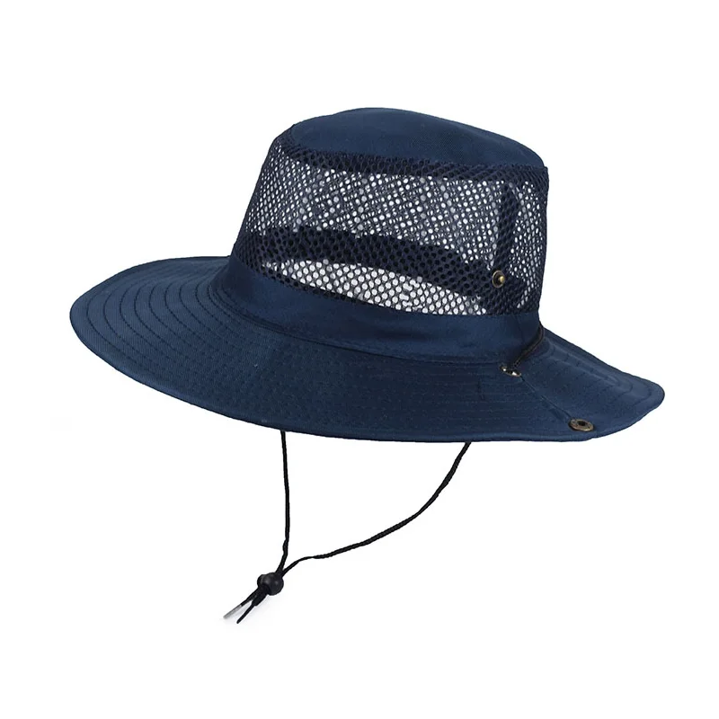 Men Women Outdoor Beach Seaside Sun Shade Breathable Bucket Hat Male Summer Fishing Trekking Collapsible Mesh Fisherman Cap sun hats fisherman hat sunscreen hats bucket hats sun hat L9